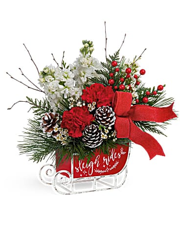 Edelweiss' Christmas Day Sleigh Bouquet Bouquet