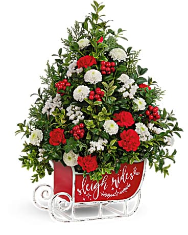 Edelweiss' Festive Sleigh Tree Bouquet Bouquet