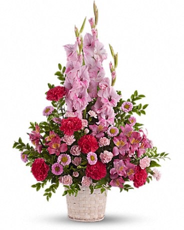 Heavenly Heights Bouquet Basket Arrangement