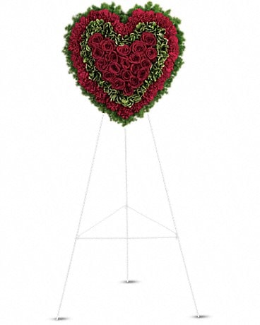 Majestic Heart (T225-1A) Sympathy Arrangement