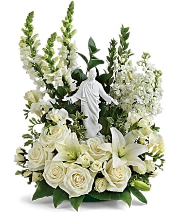 Elegant White Rose Flower Bouquet, La Belle Fleur