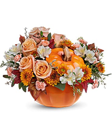 Teleflora's Hello Pumpkin Bouquet Flower Arrangement