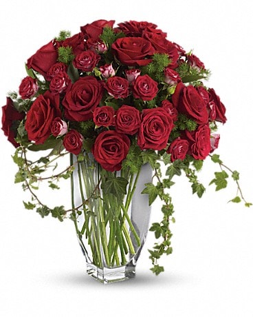 Thoughts of You Bouquet with Red Roses - Teleflora