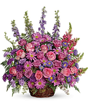 Lavender Grace Basket Basket Arrangement
