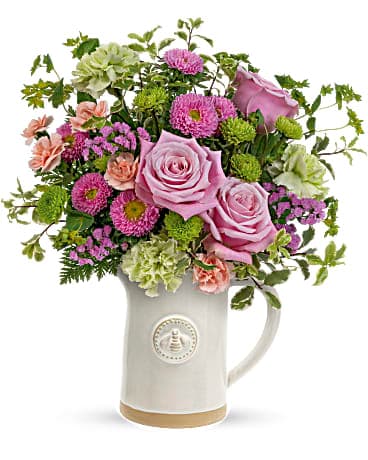 Teleflora's Artisanal Pitcher Bouquet