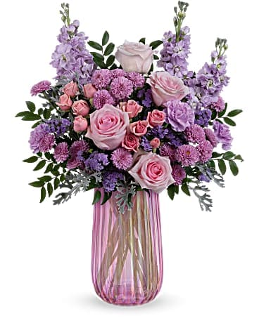 Super large basket with fragrant hot pink roses and white orchids. The  Photo Shows A Premium Size. by FleurDeVera