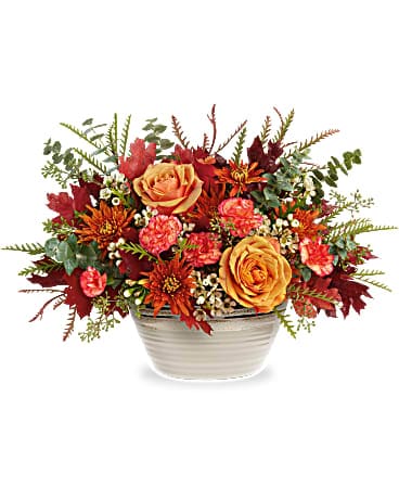 Teleflora\'s Rustic Harvest - Springboro Gifts & in Flowers Centerpiece Brenda\'s OH