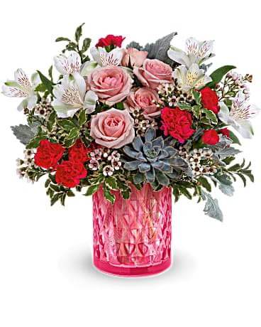 Red and white Roses Special Box in Tampa FL - Albelos Flowers