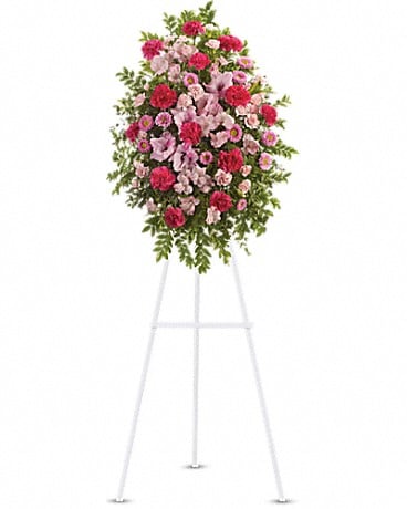 Pink Tribute Spray Sympathy Arrangement