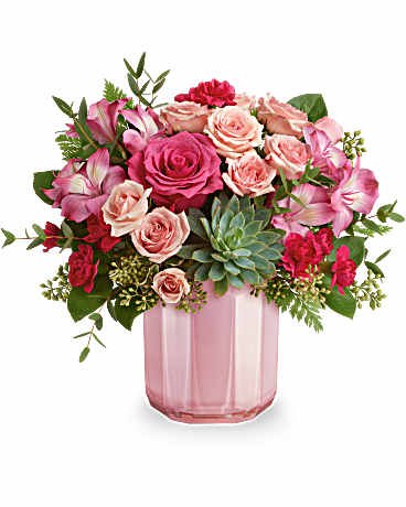 Teleflora's Rosy Radiance Bouquet T25V310 in Chicago IL - Soukal