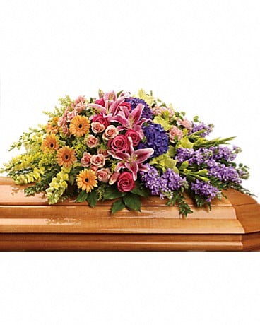 Garden of Sweet Memories Casket Spray Sympathy Arrangement