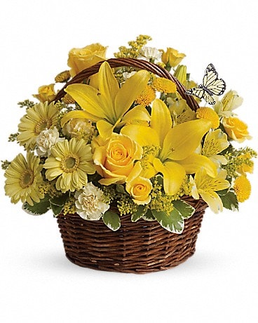 Basket Full of Wishes Basket Arrangement