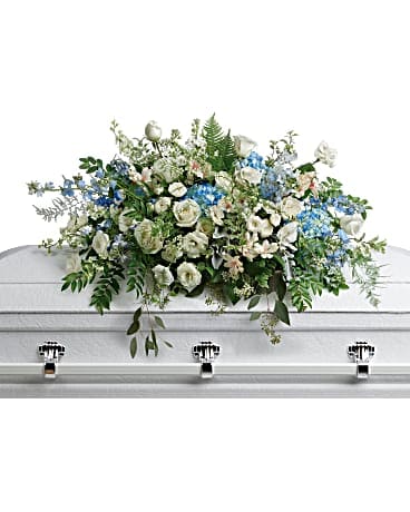 Tender Remembrance Casket Spray Sympathy Arrangement