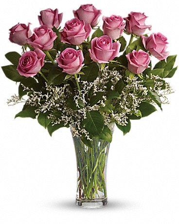 Make Me Blush - Dozen Long Stemmed Pink Roses