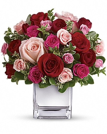 30 Large Real Touch Red Roses Arrangement – Flovery