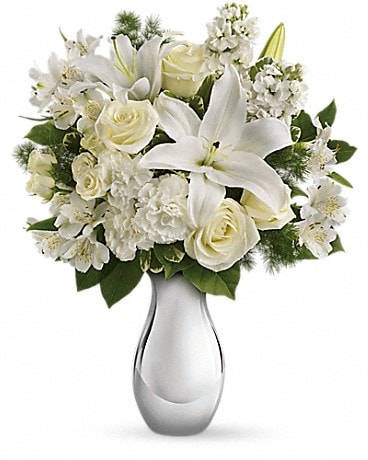 Teleflora's Shimmering White Bouquet (T407-1A)