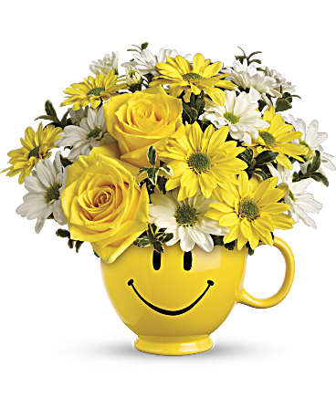 Be Happy® Bouquet with Roses (T43-1A) Bouquet