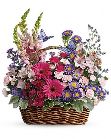 Country Basket Blooms Basket Arrangement