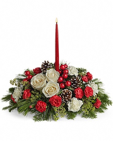 Christmas Aglow Flower Arrangement