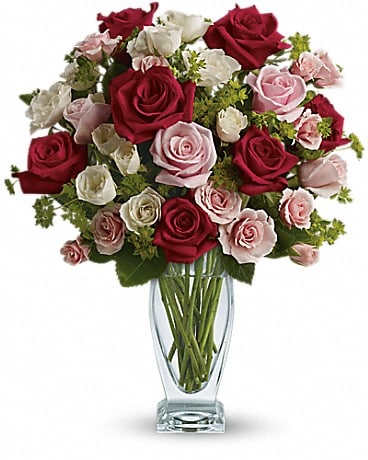 Cupid's Creation with Red Roses Bouquet