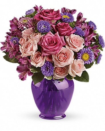 Teleflora's Purple Medley Bouquet with Roses Bouquet