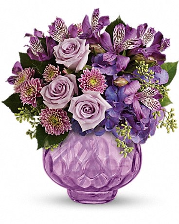 Lavender Love Glass Flower Bouquet