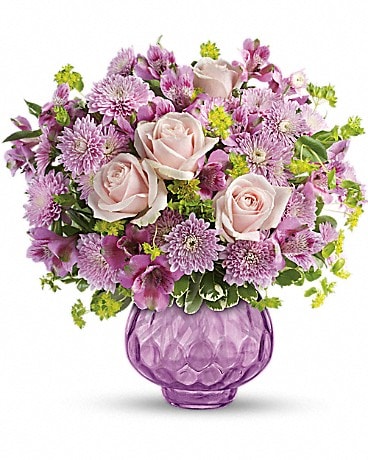 Lavender Love Glass Flower Bouquet