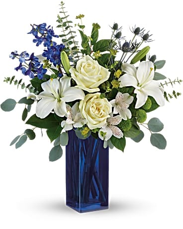 Teleflora's Calming Cobalt Bouquet Bouquet