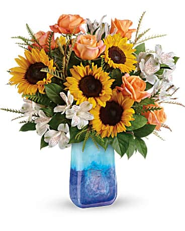 Teleflora S Sunflower Beauty Bouquet In Palm Coast Fl Blooming Flowers Gifts