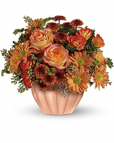 Teleflora S Joyful Hearth Bouquet By Barb S Flower Barn