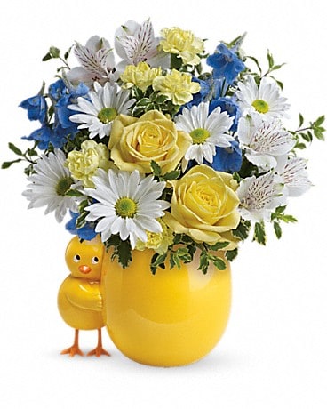 BABY BOY BLOOMS Floral Arrangement in Abbotsford, BC - BUCKETS FRESH FLOWER  MARKET INC.