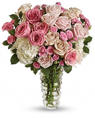 Luxe be a Lady in crystal vase Bouquet