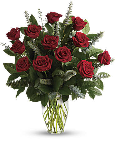 P.J.'s Dozen Red Roses Bouquet