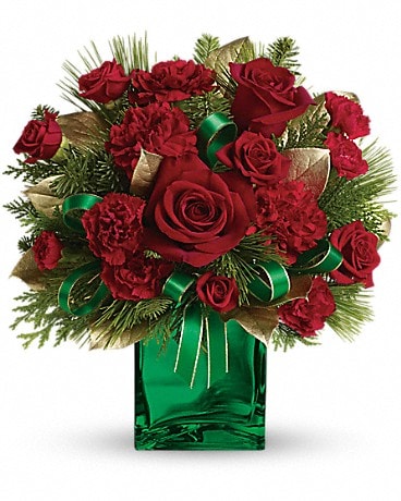 Teleflora's Yuletide Spirit Bouquet Flower Arrangement