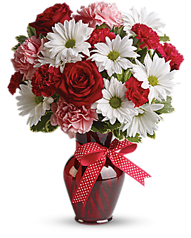 Hugs and Kisses Bouquet with Red Roses - Bouquet