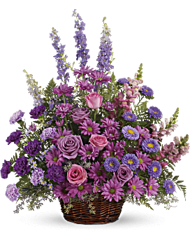 Gracious Lavender Basket - Basket Arrangement