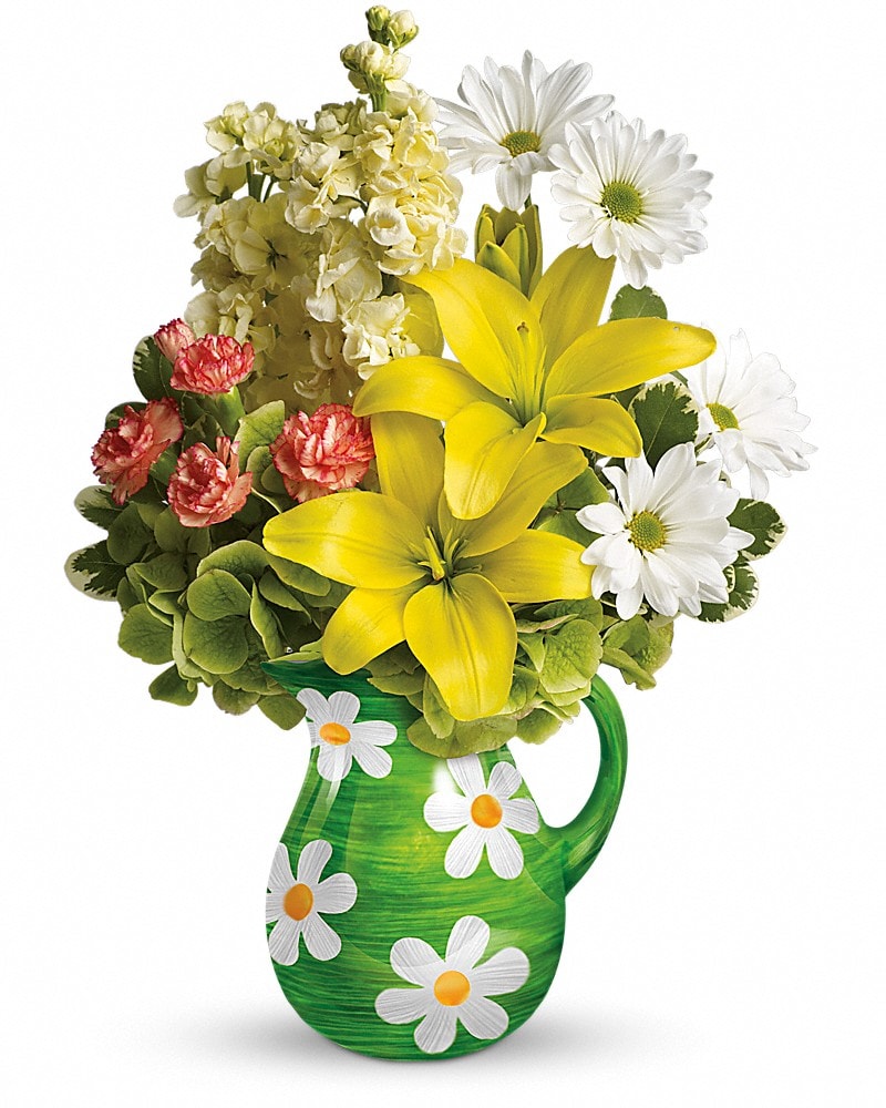 Teleflora's Pitcher of Spring Bouquet in Staten Island NY