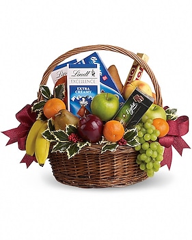 Fruits and Sweets Christmas Basket Gift Basket