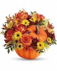 Teleflora's Warm Fall Wishes Bouquet Flower Arrangement