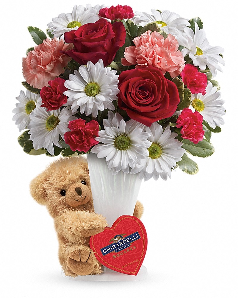 Send flowers shop and teddy bear