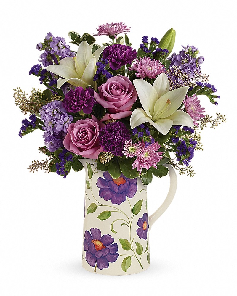 Teleflora's Garden Pitcher Bouquet - by Flowers By Rose