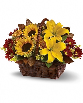 Golden Days Basket Basket Arrangement