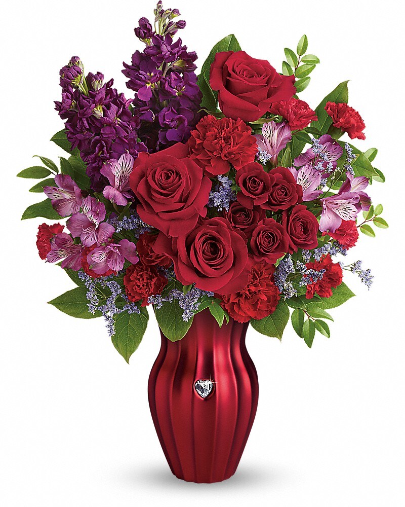 Teleflora's Shining Heart Bouquet in Freeport IL - Deininger