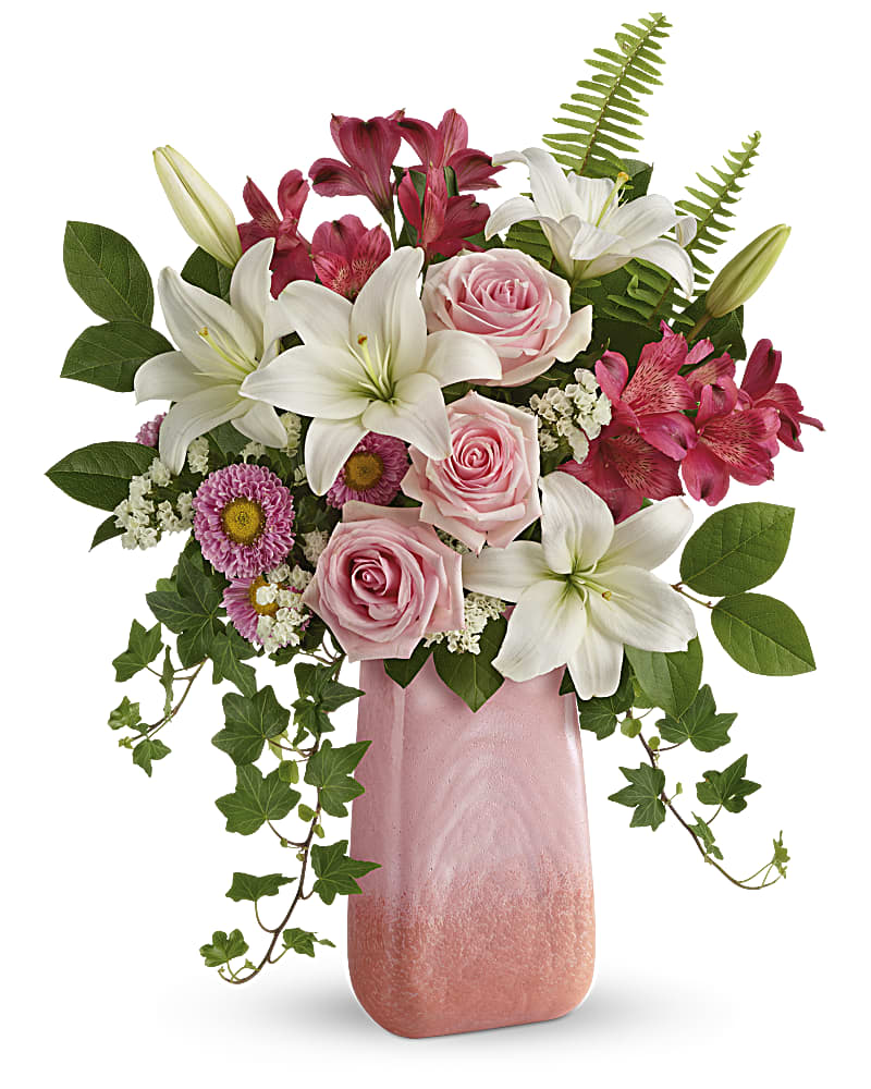 Teleflora's Pink n' Peach Paradise Bouquet T20M500 in