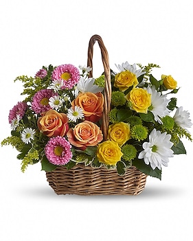 Sweet Tranquility Basket Basket Arrangement