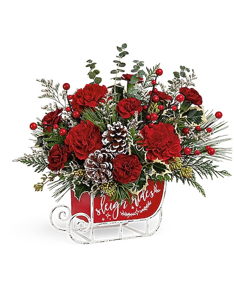 Teleflora's Vintage Sleigh Ride Bouquet in North Bellmore NY