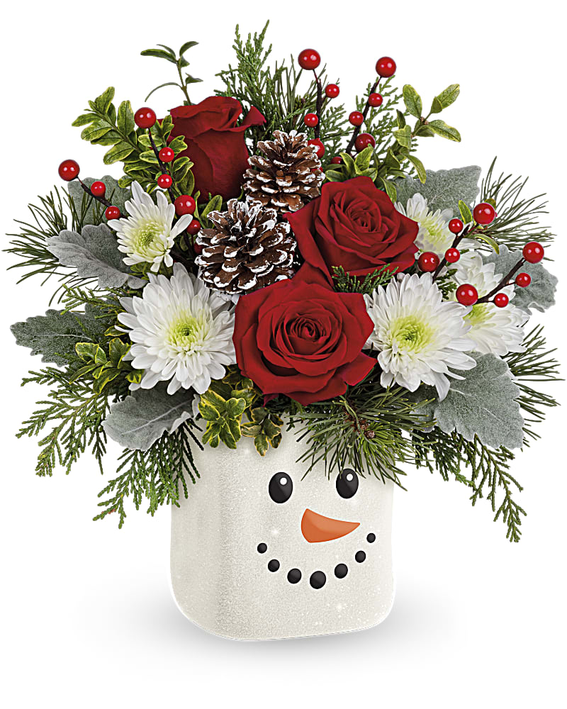 Teleflora's Smiling Snowman Bouquet in Freeport IL
