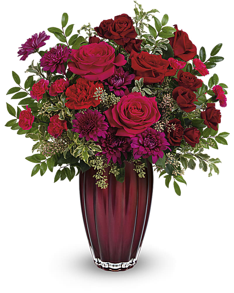 Gorgeous Bouquet of three flowers. Excellent addition orders to your glass collection and home décor, unique gift.