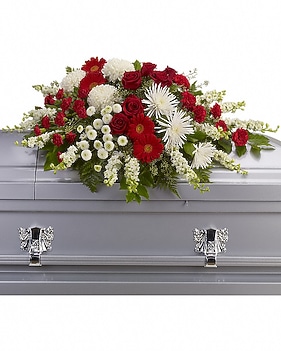 Strength and Wisdom Casket Spray Sympathy Arrangement
