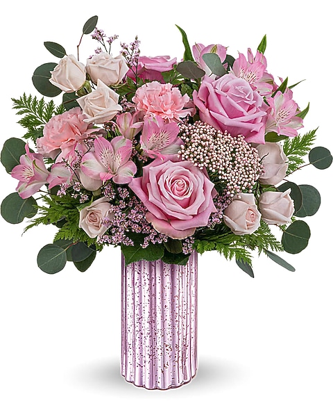 Teleflora Chevy With Roses Pink Bouquet Teleflora With Roses